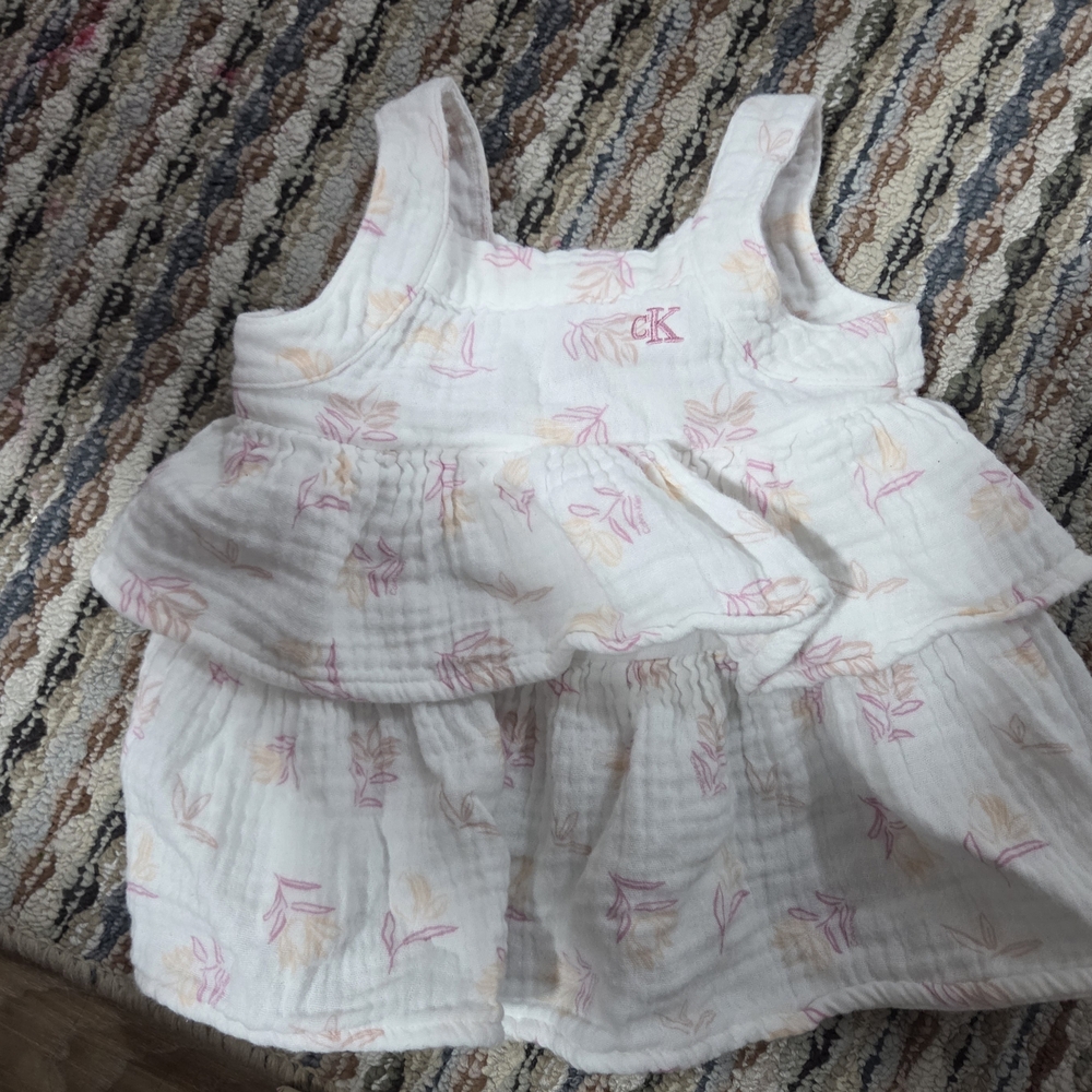 Calvin Klein Baby Dress with Floral Print